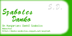 szabolcs danko business card